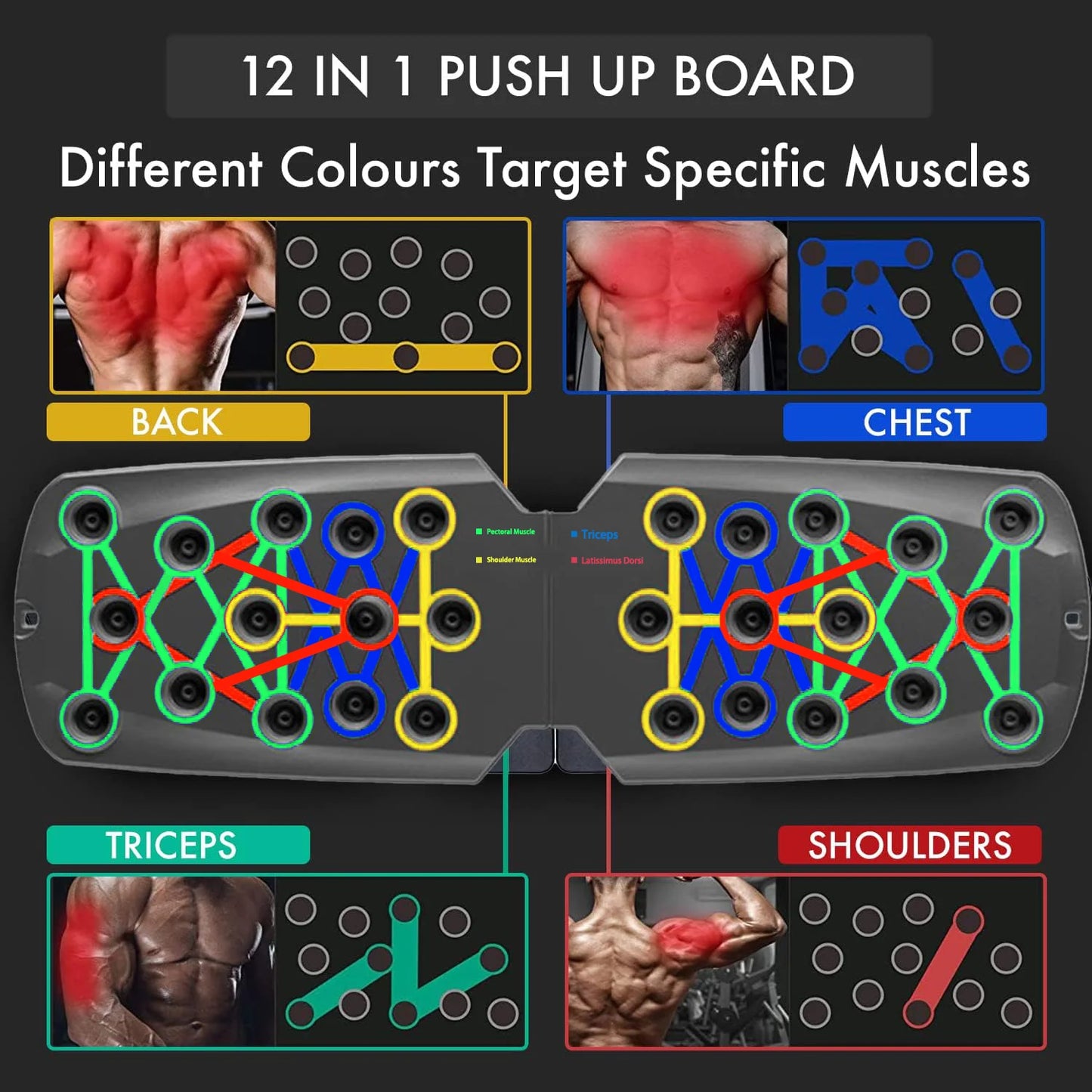 Foldable Push-Up Board Set