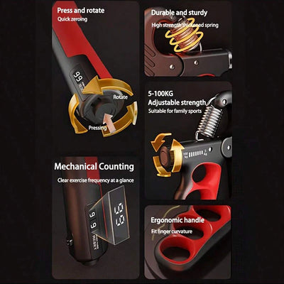 Adjustable Grip Strength Trainer (5–100kg)